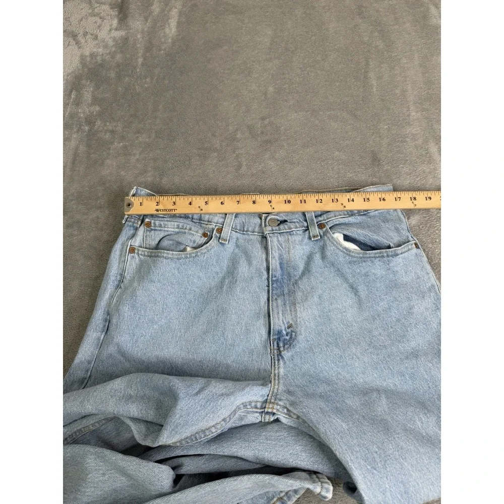 Levi's 505 Regular Fit Straight Jeans Men's Size 36X30 Blue Light Wash